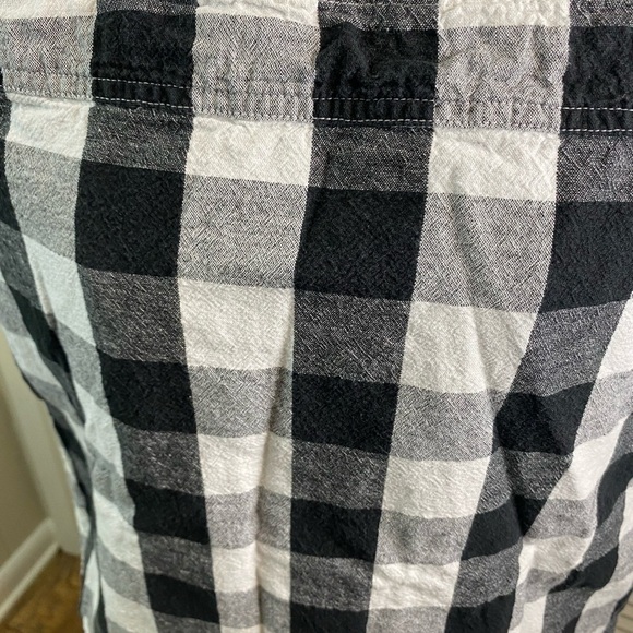 Time and Tru size small black gray white checkered 3/4 length sleeve casual - Picture 4 of 8